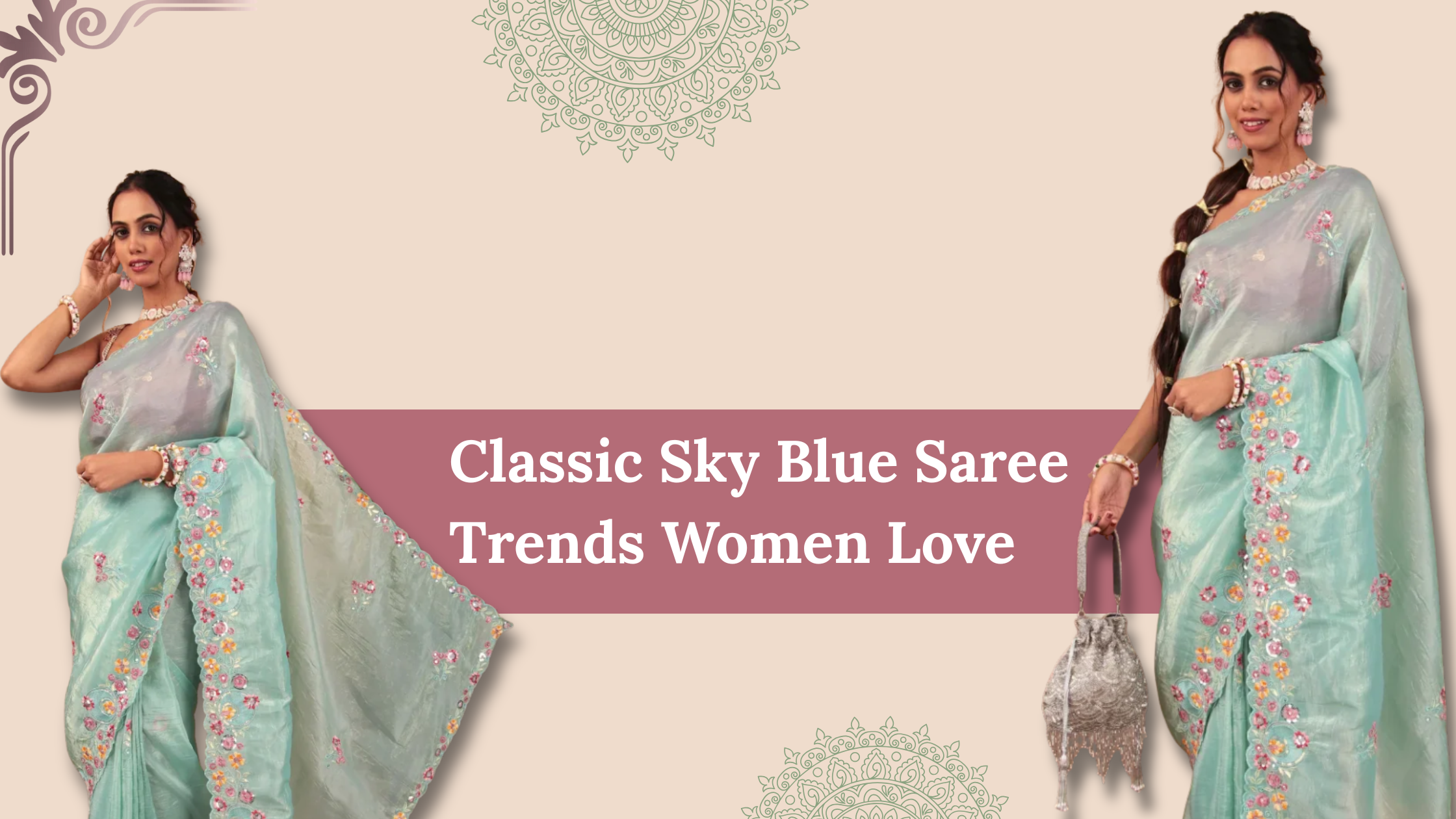 Sky Blue Saree