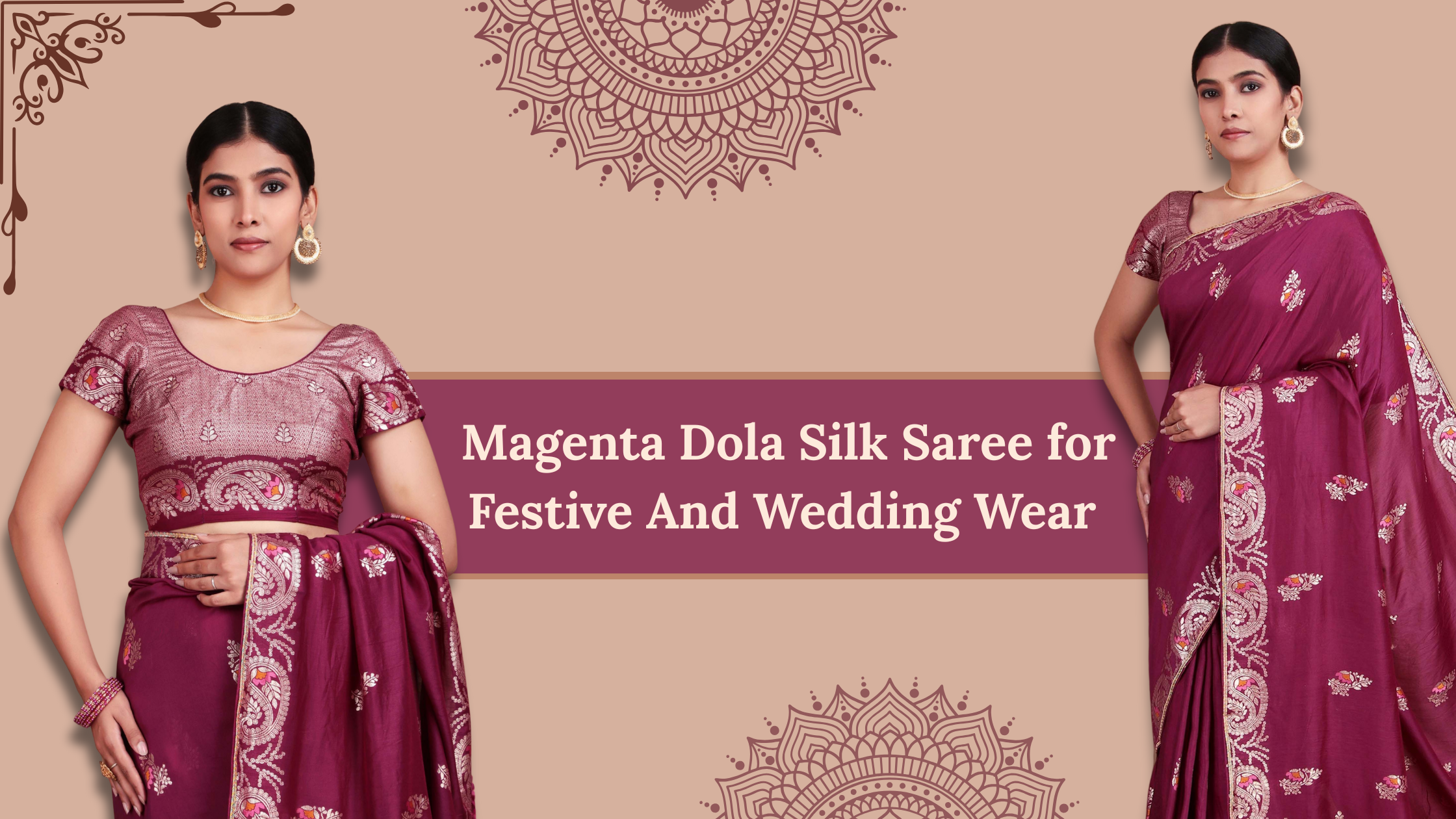 Magenta Dola Silk SarEE