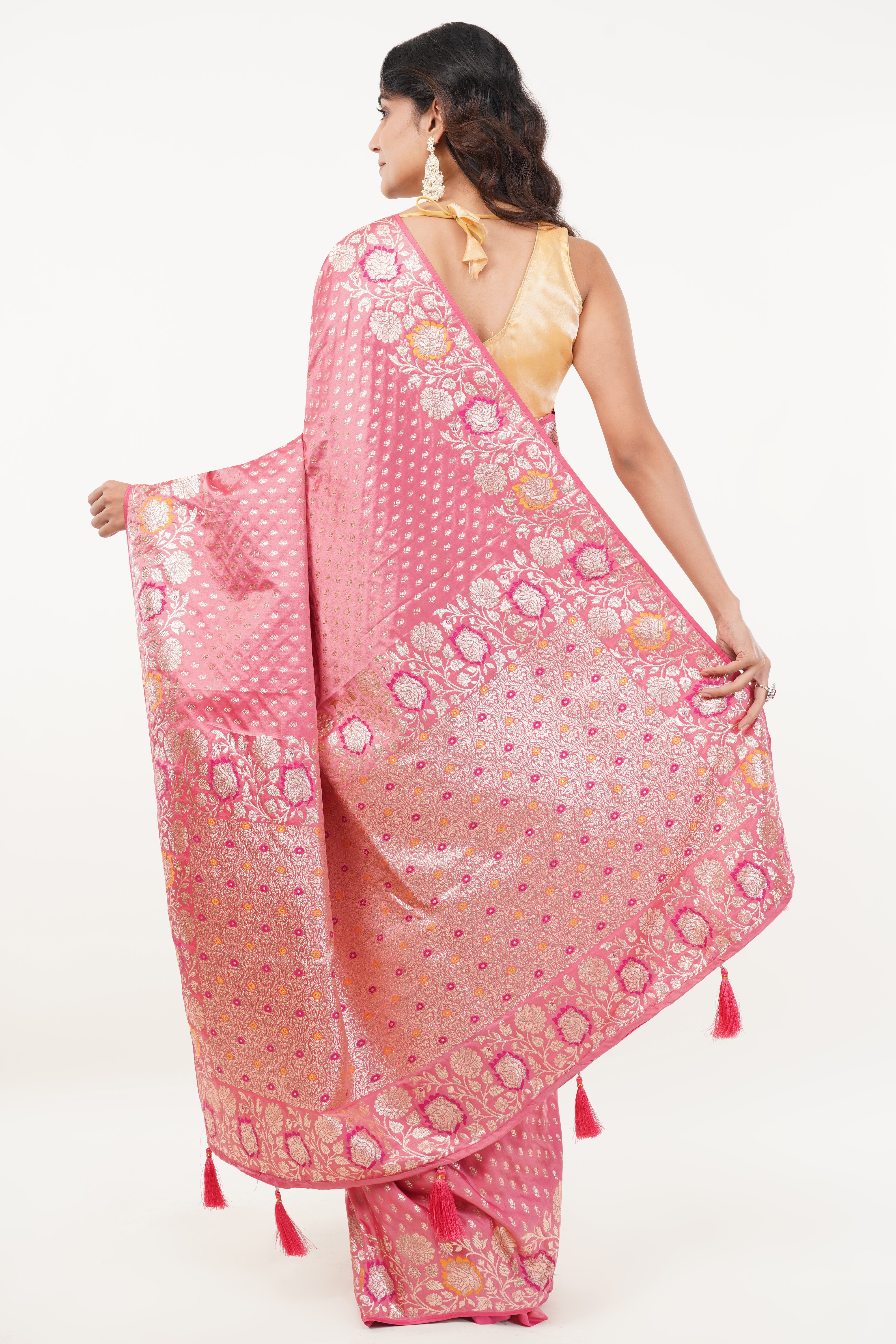 Woven Design Zari Pure Silk Heavy Work Saree